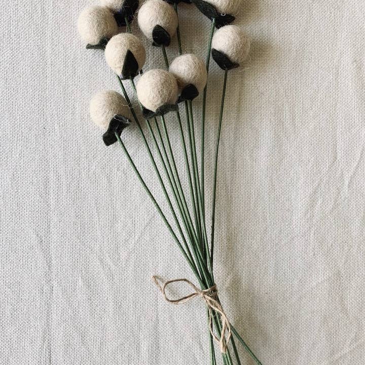 Fleurish Felt Flower Co. - Wholesale Artificial flowers - Felt Linen Seed Stem3