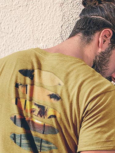 Twilight Palms Ripped T-shirt for wholesale by Ripped Rags