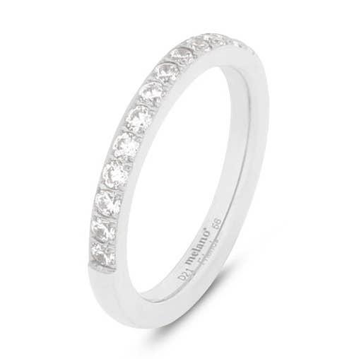 Anel Saddy Eternity Silver 2.5mm por atacado de Melano Jewellery