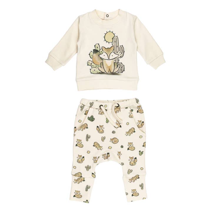 Conjunto de Sudadera y Pantalón Jogger Orgánico | Little Fox para venta al por mayor de L'ovedbaby