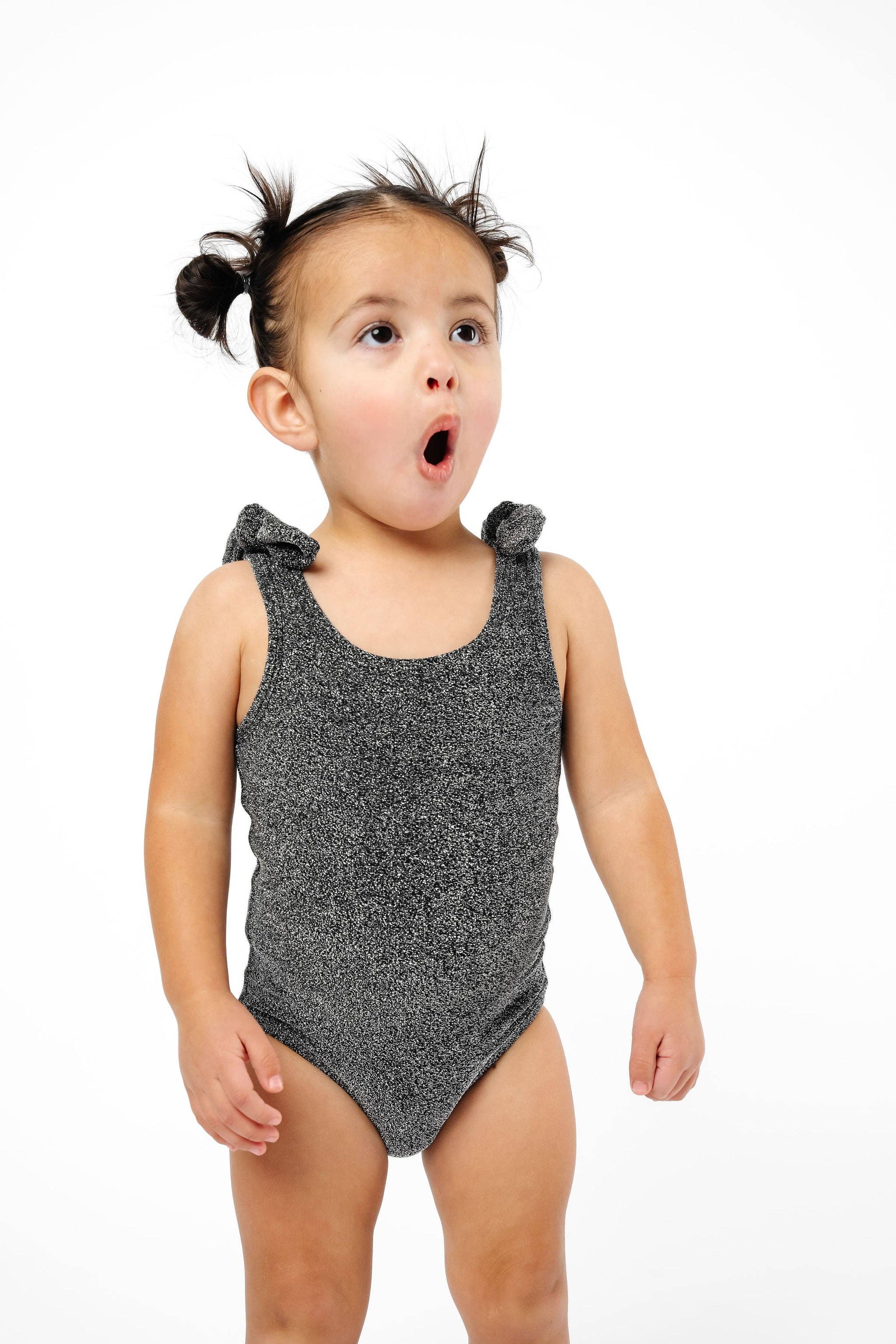 Coral Reef Swim - Vendita all'ingrosso Costume intero - Bambini - Costume intero per bambini con spalline a fiocco nero scintillante8