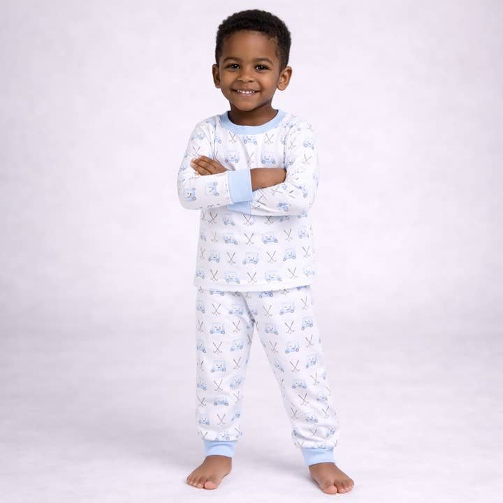Boy's Golf Pajamas 2026 (Ships Now) for wholesale by City Beautiful Childrens Boutique
