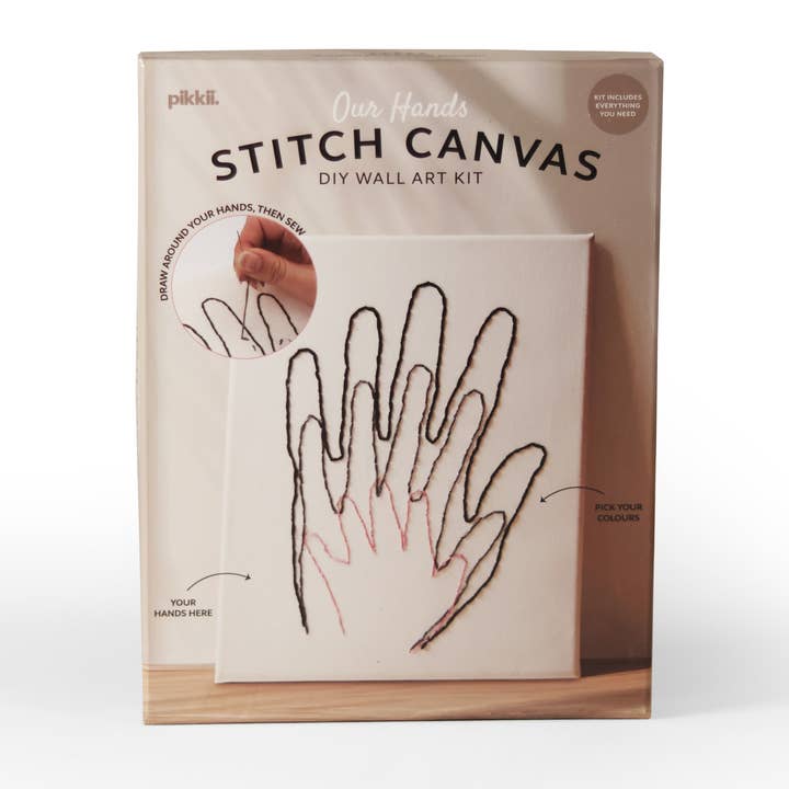 Our Hands Stitch Canvas | Embroidery Kit | Keepsake Gift for wholesale by Pikkii