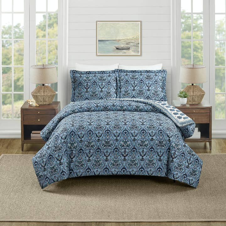 HAMILTON REV COMFORTER SET-BLUE - Spartina for wholesale by Peking Handicraft