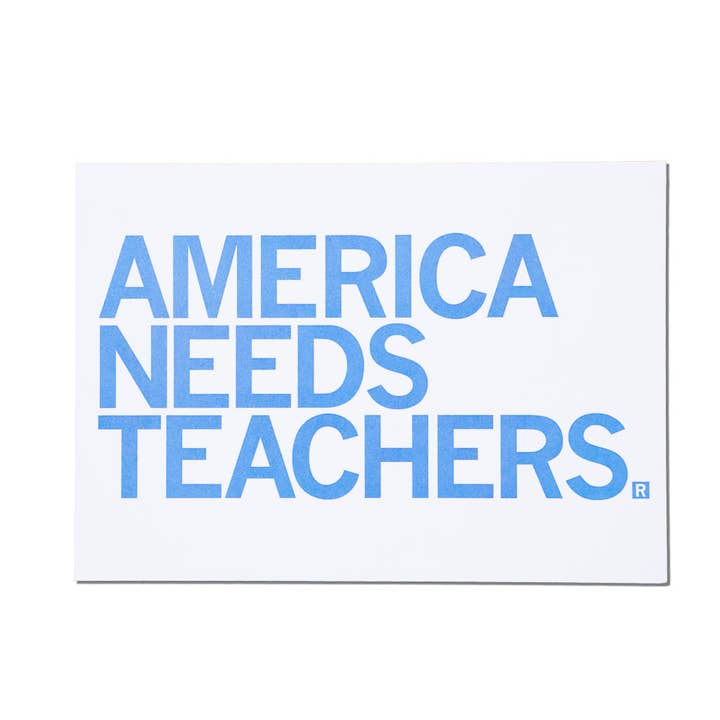 America Needs Teachers Postcard for wholesale by RAYGUN