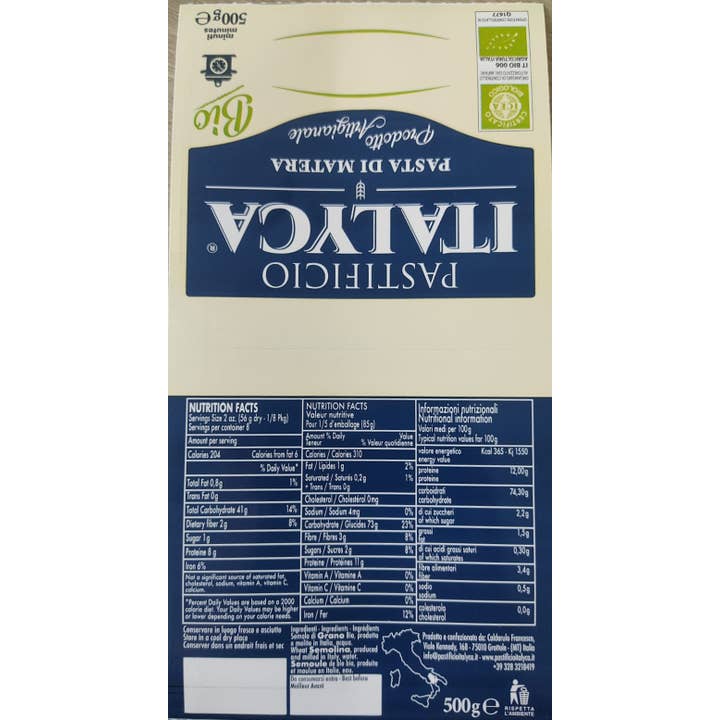 Italyca – Engroshandel Pasta – CAVATELLONI ITALYCA 100% ITALIENSK ØKOLOGISK HÅNDVÆRKSPASTA 2