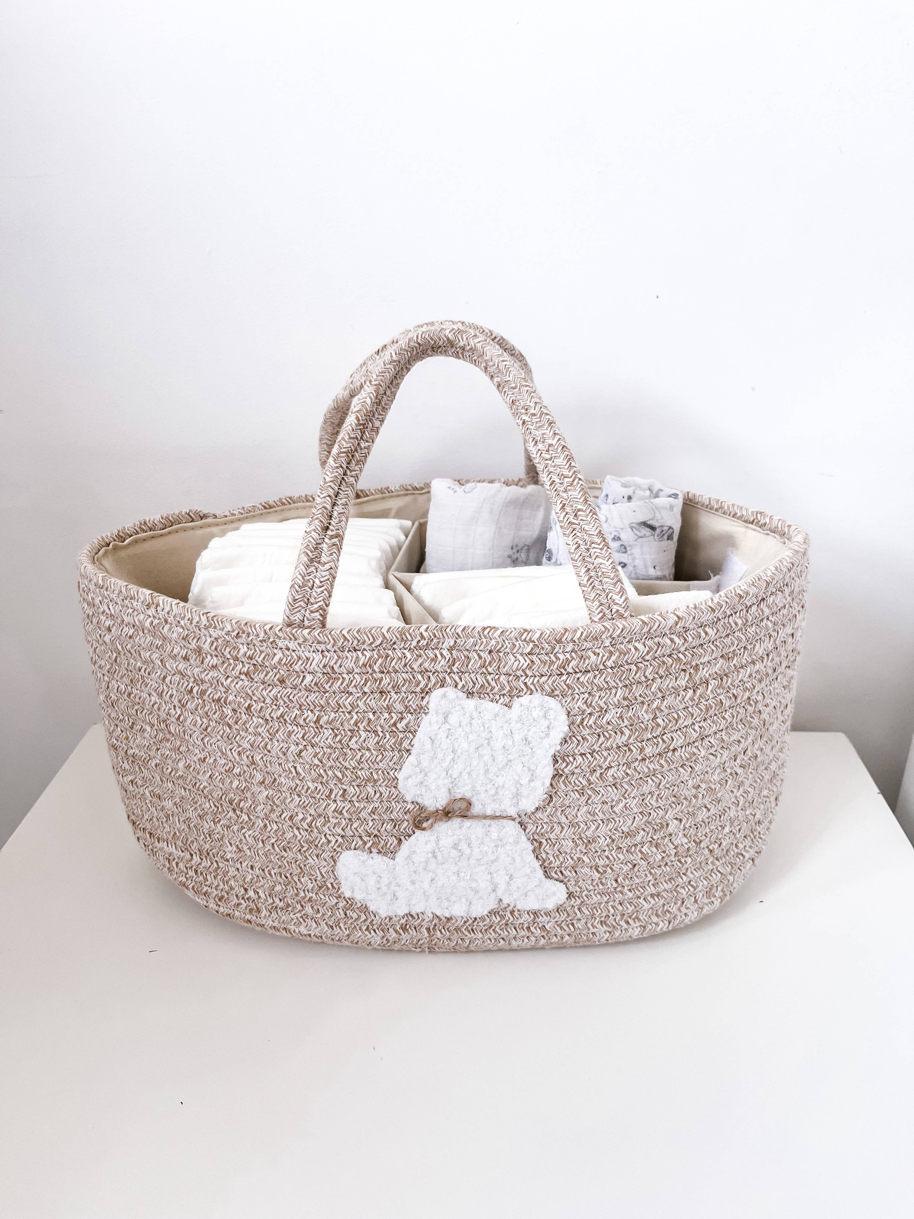 Louchie Baby - Wholesale Diaper Caddy - Baby - Boucle Teddy Nappy Caddy 1