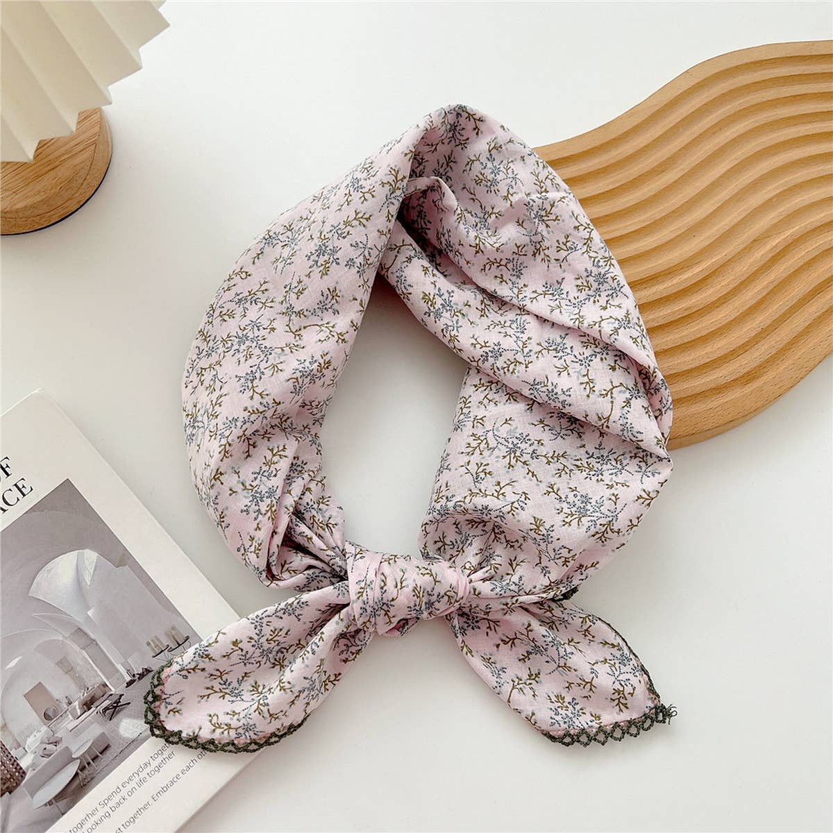 ACCITY - Wholesale Scarf - Women's - Cotton Linen Square Scarf for Women’s Neck Wrap_CWMS067233
