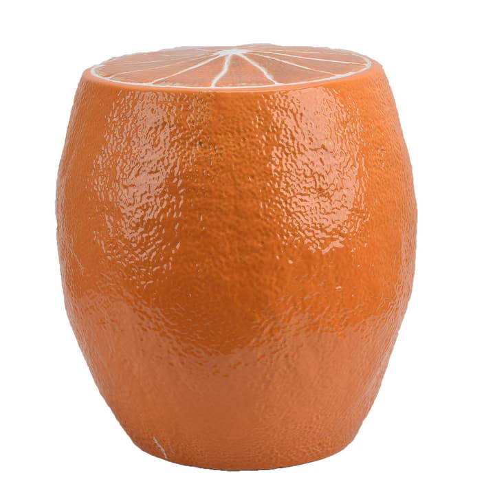 Orangen Oranger Keramik-Gartenhocker - 21595 für den Großhandel auf Faire