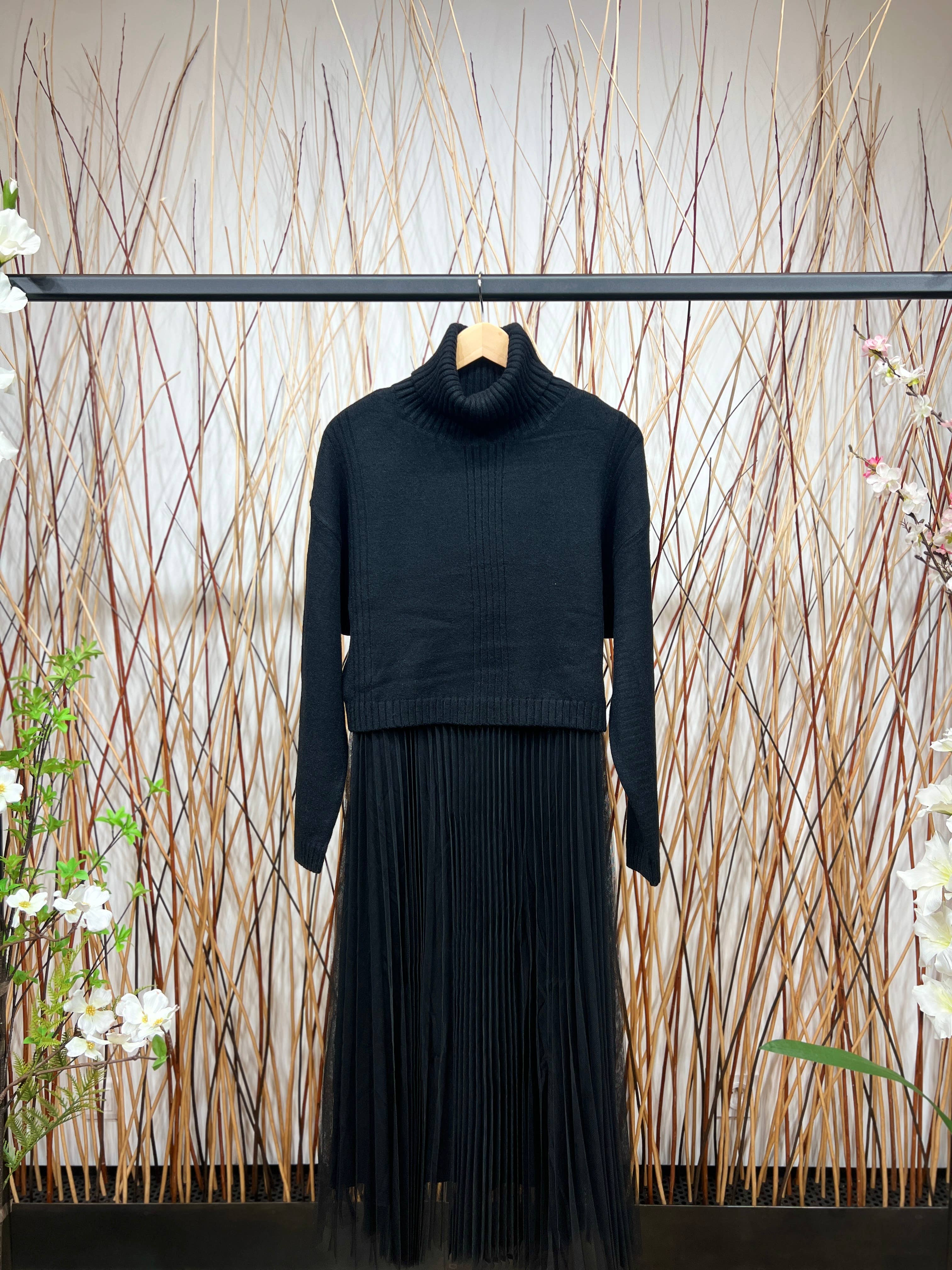 L'Emotion - Vente Ensemble haut et jupe - Femme - Ensemble Pull & Robe Cropped Côtelé Col Roulé Relief5