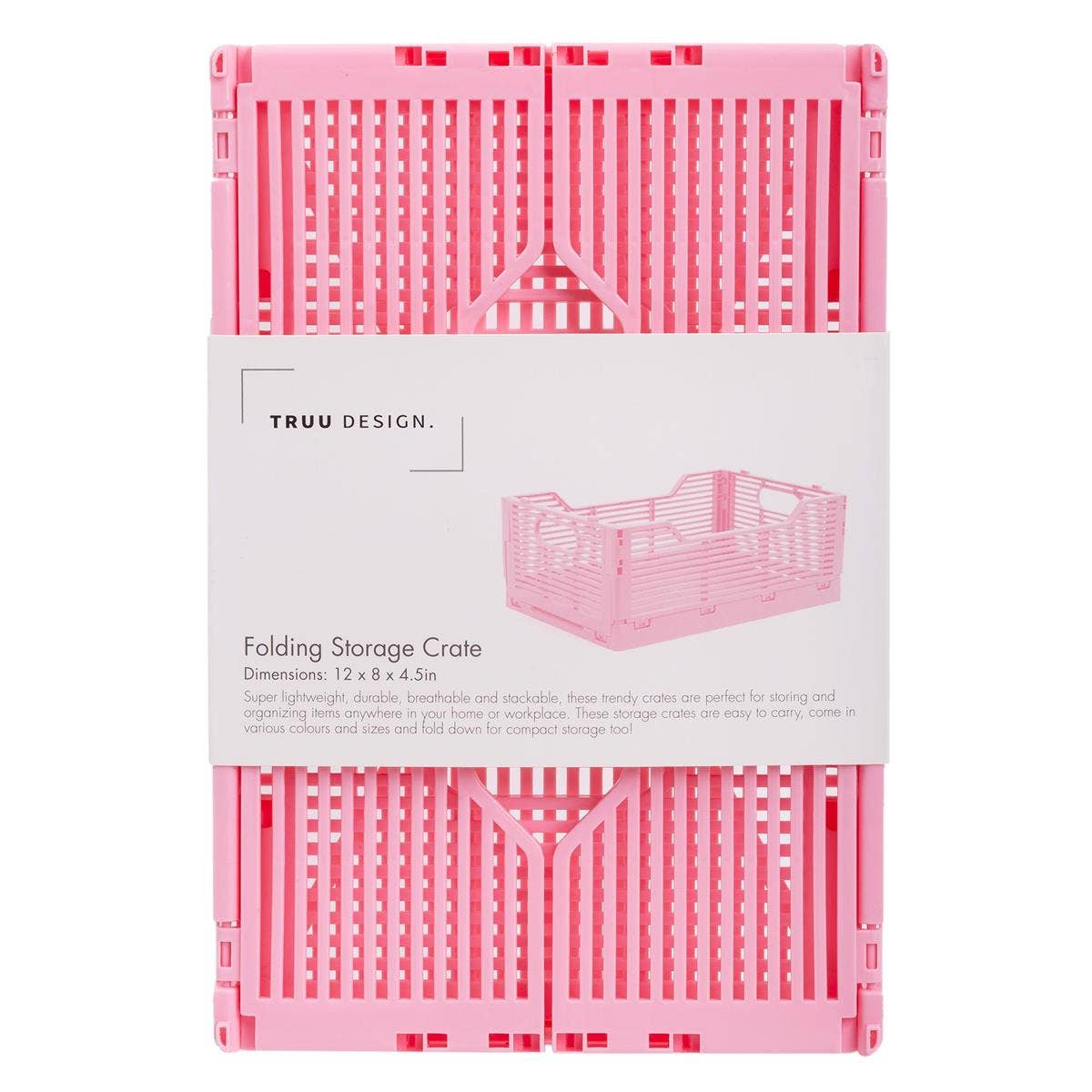 Truu Design - Wholesale Storage Bin - Truu Design Folding Storage Crate, 12x8x4.5",7 colors4
