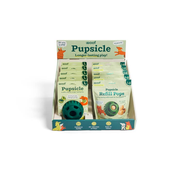 Woof - Wholesale Pet Chew Toy - Dog - Pupsicle PDQ Display