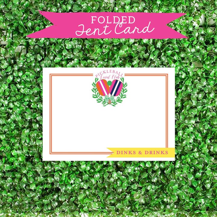 Pickleball Party Tent Cards Set Of 10 For Buffet Or Gifts for wholesale by billet-doux