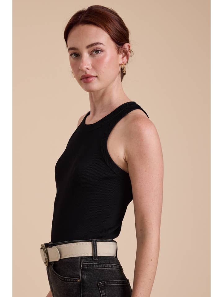 MIOU MUSE - Wholesale Tank Top - Women's - MMT1242 CLASSIC RIBBED TANK TOP1