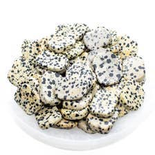Quasar Gems USA - Wholesale Spiritual Stone/Crystal - Dalmatian Jasper Smooth Small 1/2KG 1.1lbs1