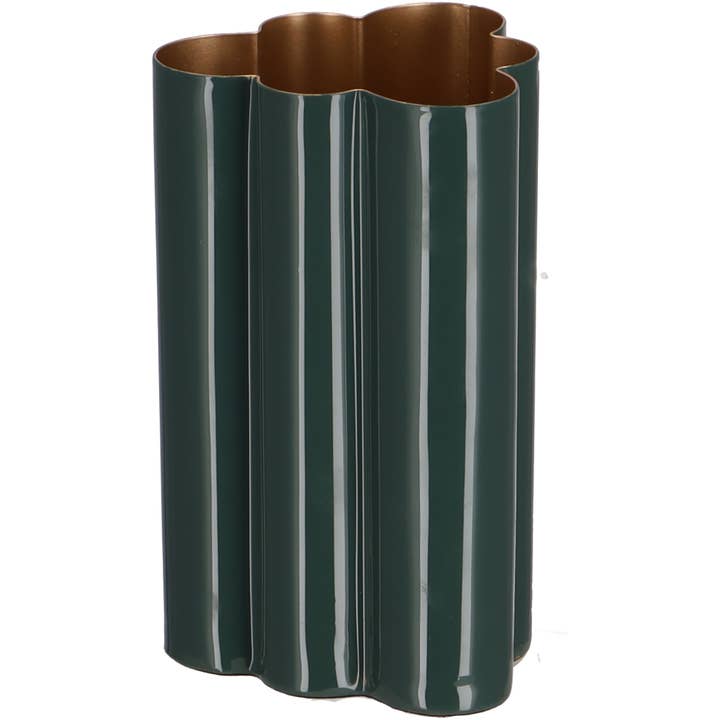 Metal Vase Agna, D12cm, H14.5 cm, Exterior Gloss Enamel for wholesale by Vosteen