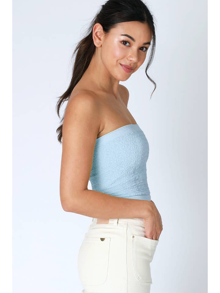 NIKIBIKI - Wholesale Bustier - Women's - NS8376 - Floral Lace Tube Top