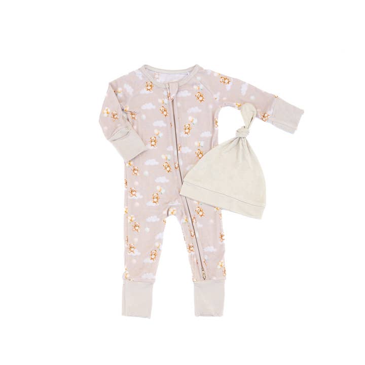 Baby Blues And Pink LLC - Wholesale Sleepsuit - Baby - Up...Up And Away - Bamboo Zipper Pajama2