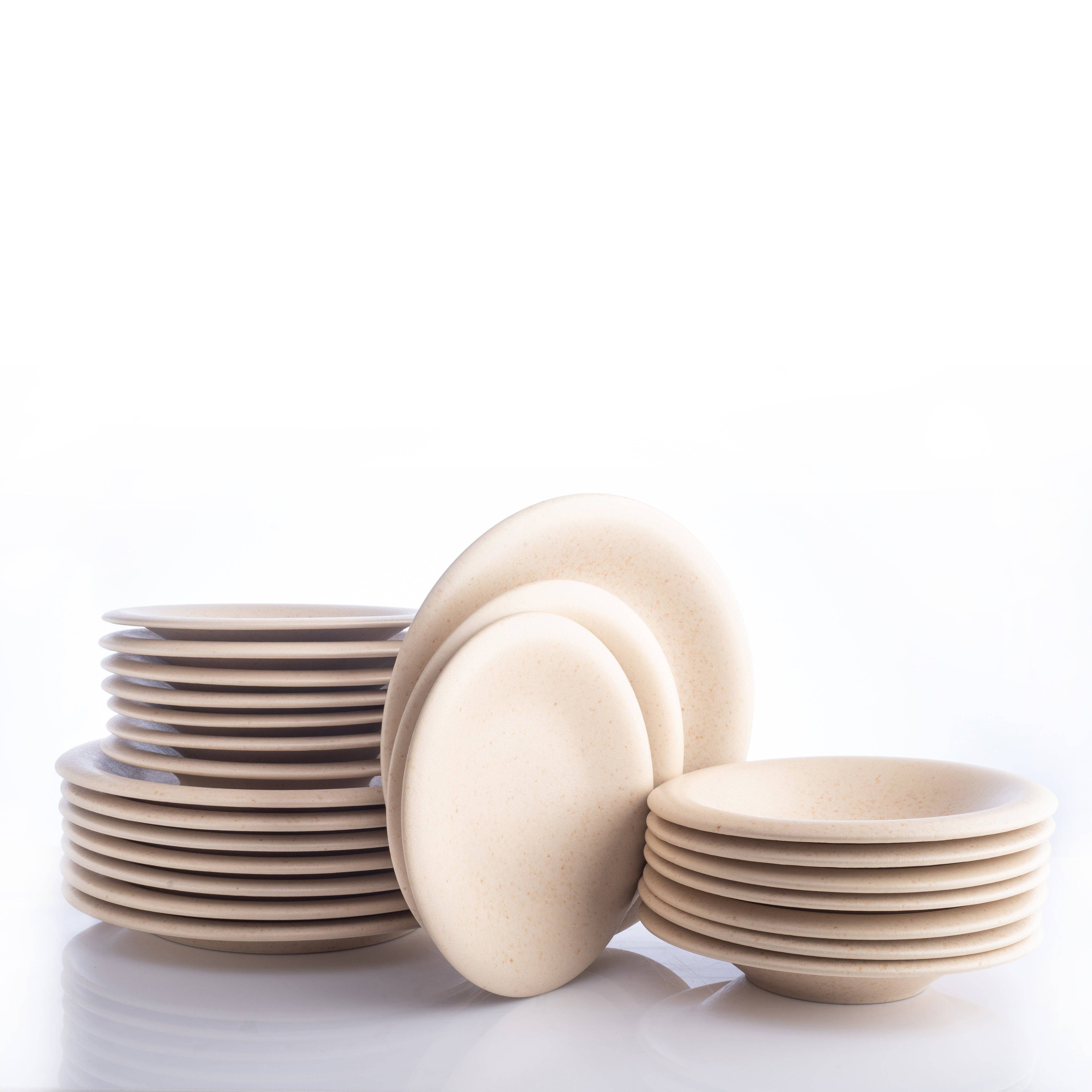 Stone  Lain - Wholesale Dinnerware Set - Aro Stoneware Dinnerware Set - Cream Matte - Crafted in Portugal - Scratch Resistant1