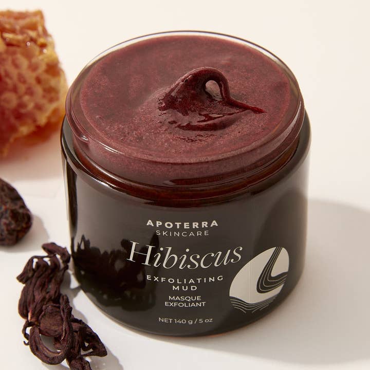 Boues exfoliantes à l’hibiscus pour la vente par Apoterra