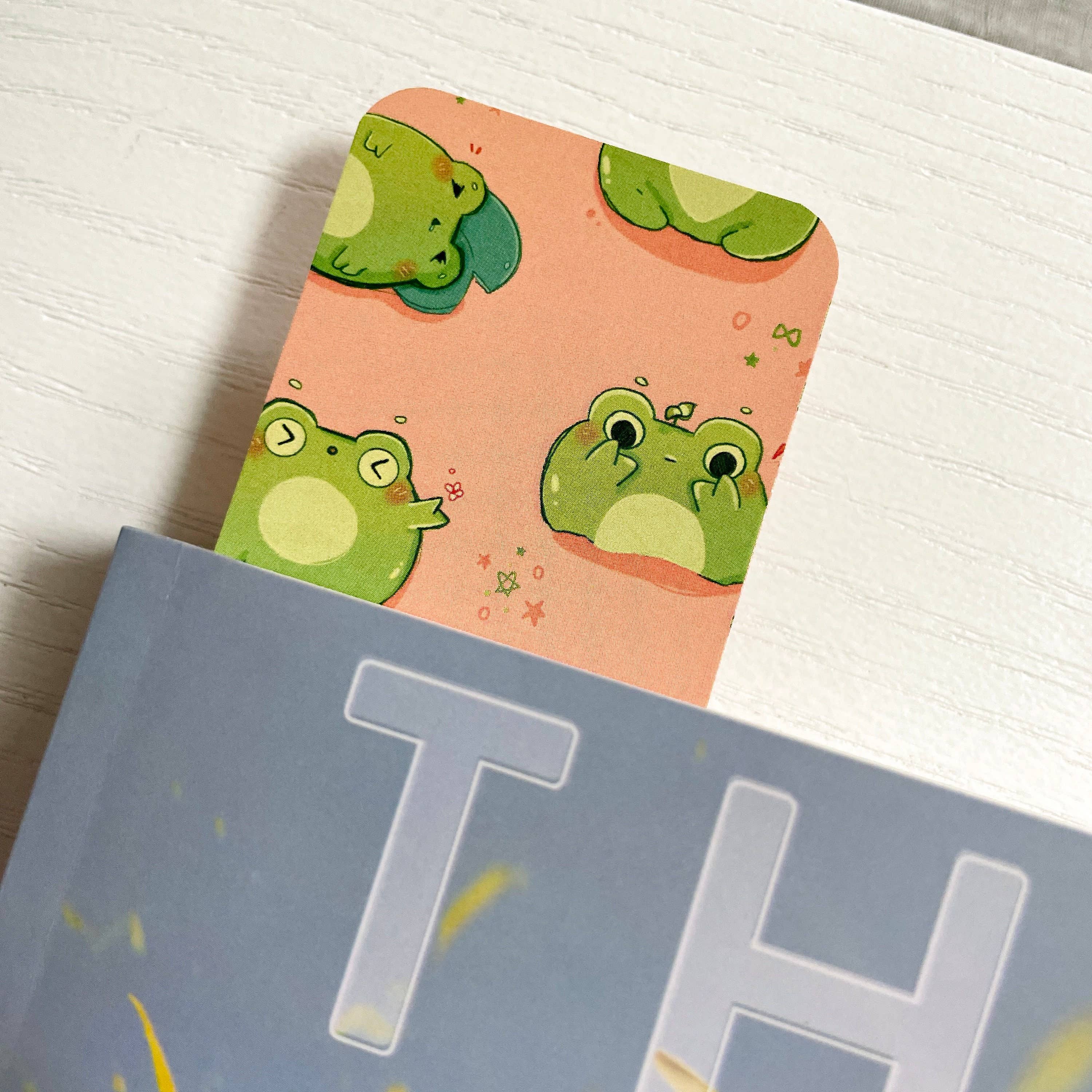 BubblesArtCraft - Vendita all'ingrosso Segnalibro - Segnalibro rana | Frog Art | Segnalibro carino | Doppia stampa3