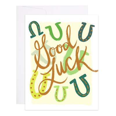 Good Luck Horseshoe - Good Luck Card for wholesale by 9th Letter Press