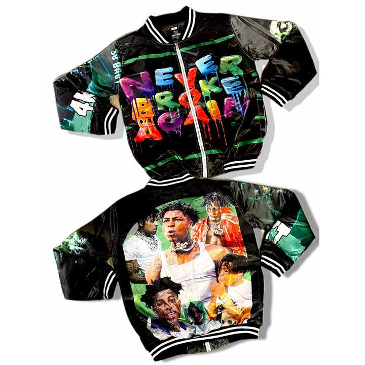 Dimi Rogue - Wholesale Bomber Jacket - Kids - Kids Green NBA Youngboy Bomber