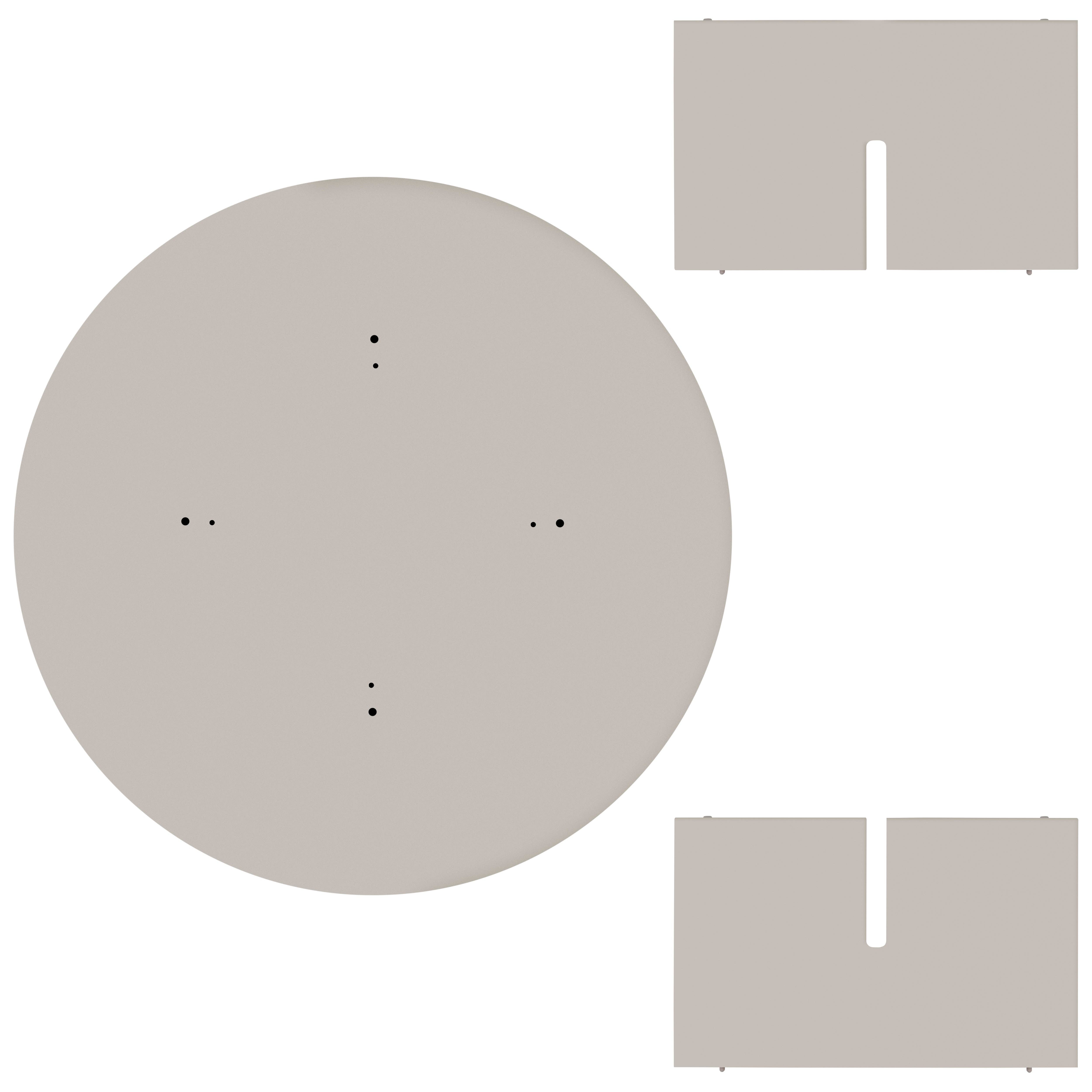 Really Nice Things - Wholesale Coffee Table - Round coffee table, 3cm taupe tabletop, 100cm2