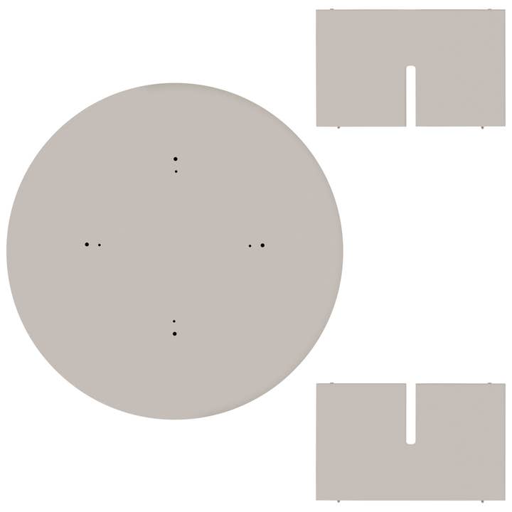 Really Nice Things - Wholesale Coffee Table - Round coffee table, 3cm taupe tabletop, 100cm2