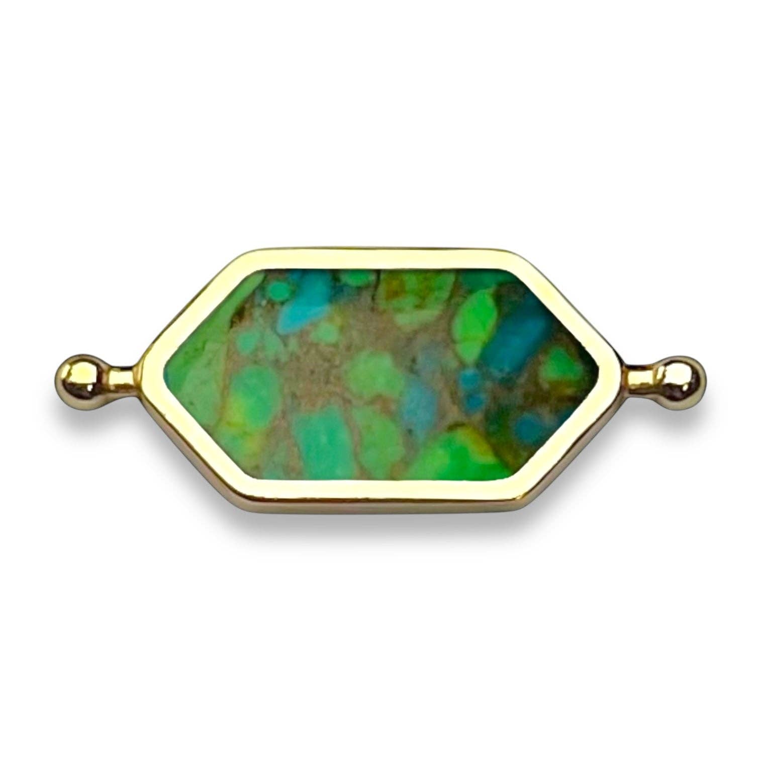 CONQUERing - Wholesale Cocktail/Statement Ring - "Water Lily Pond" Mosaic Stone Element2