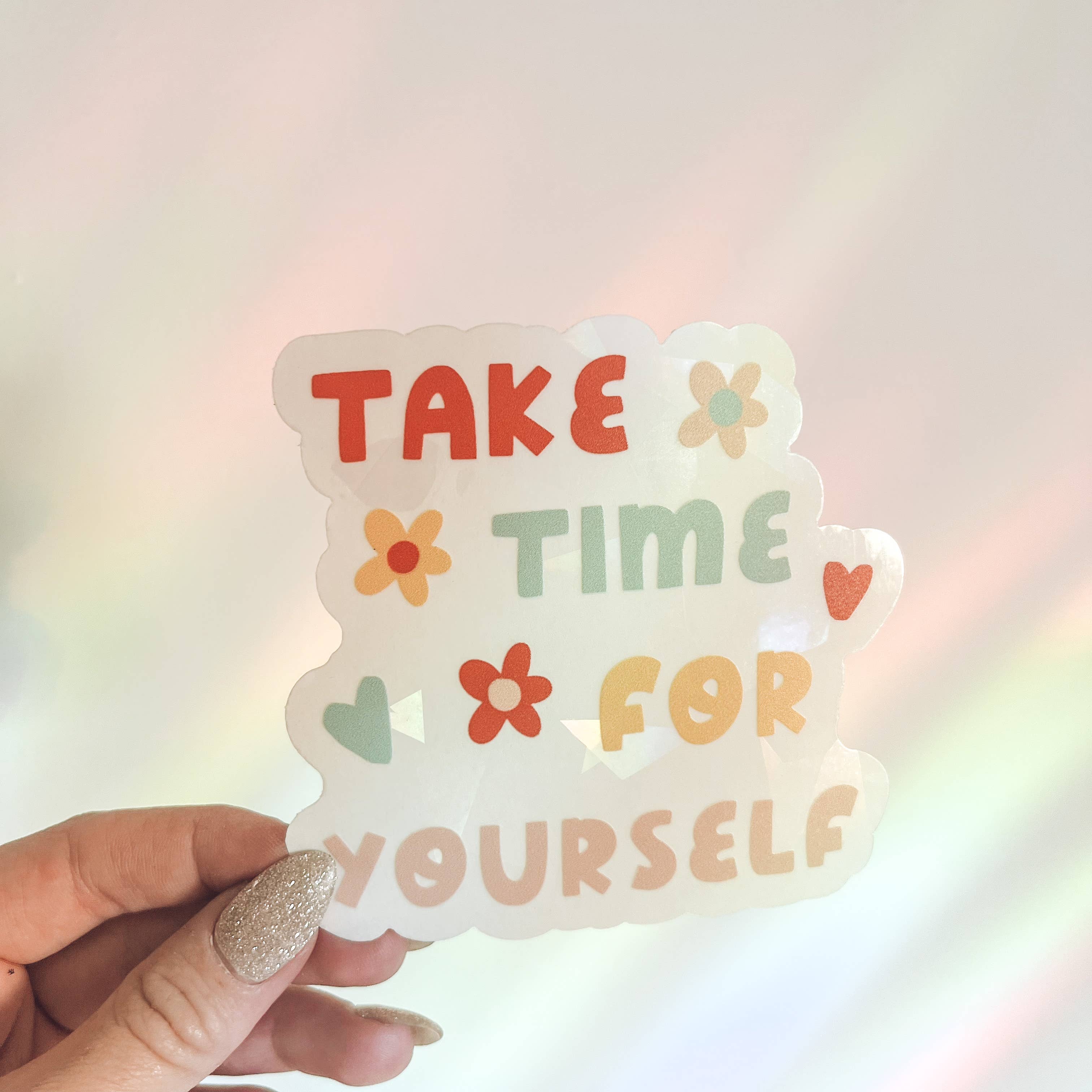 Maddie Green Designs - Wholesale Suncatcher - Take Time For Yourself Vinyl Suncatcher Decals