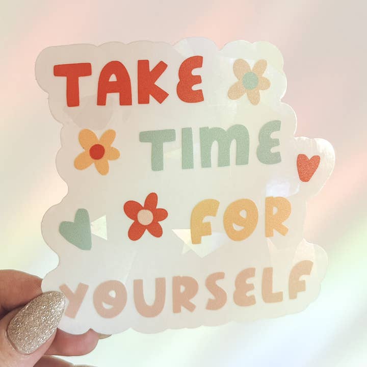 Maddie Green Designs - Wholesale Suncatcher - Take Time For Yourself Vinyl Suncatcher Decals0