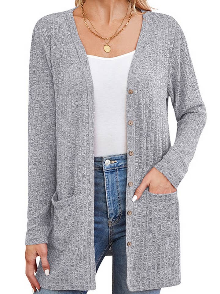 CWOCAL0569_Button Down Long Sleeve Casual Top for wholesale by NINEXIS