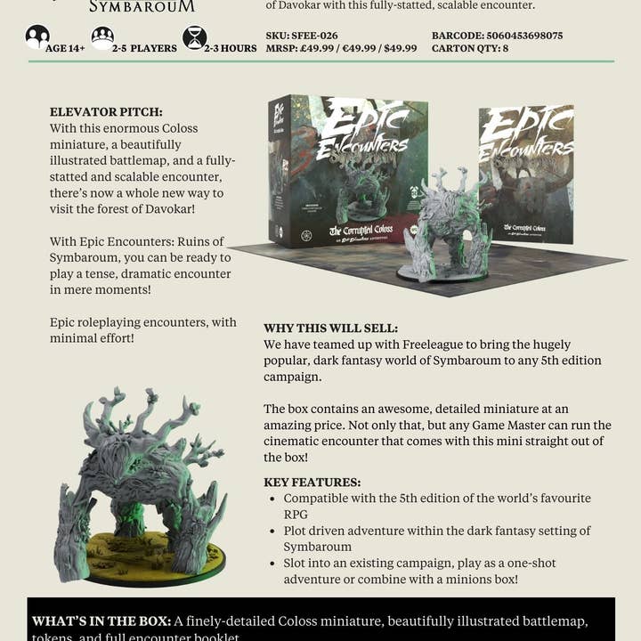 QMDirect - Wholesale Board Game - Epic Encounters: Ruins of Symbaroum - The Corrupted Coloss4