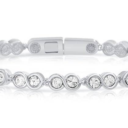 Pulsera de Tenis Infinito hecha con Cristales Austriacos para venta al por mayor de Golden NYC Jewelry