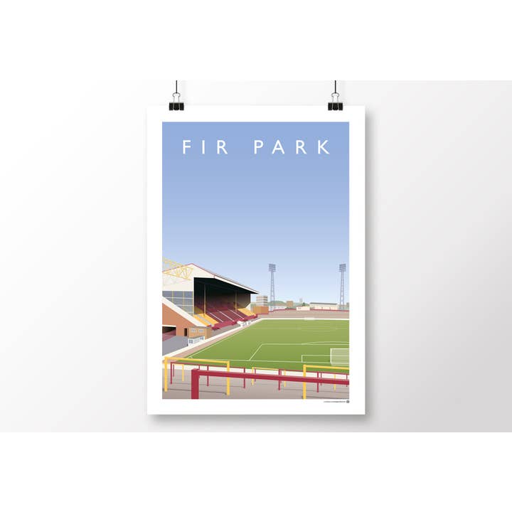 Motherwell Fir Park Poster for wholesale by Matthew J I Wood Design & Illustration