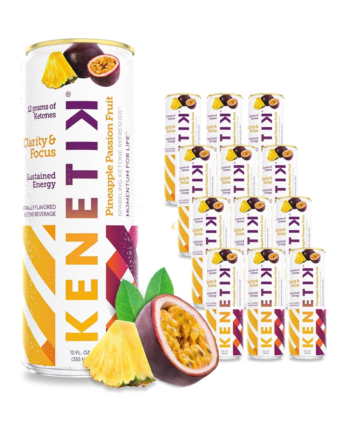 L&F Universal Goods - Wholesale Sports/Energy Drink - Kenetik Nootropic Ketone Drink - Pineapple Passion - 12/12OZ
