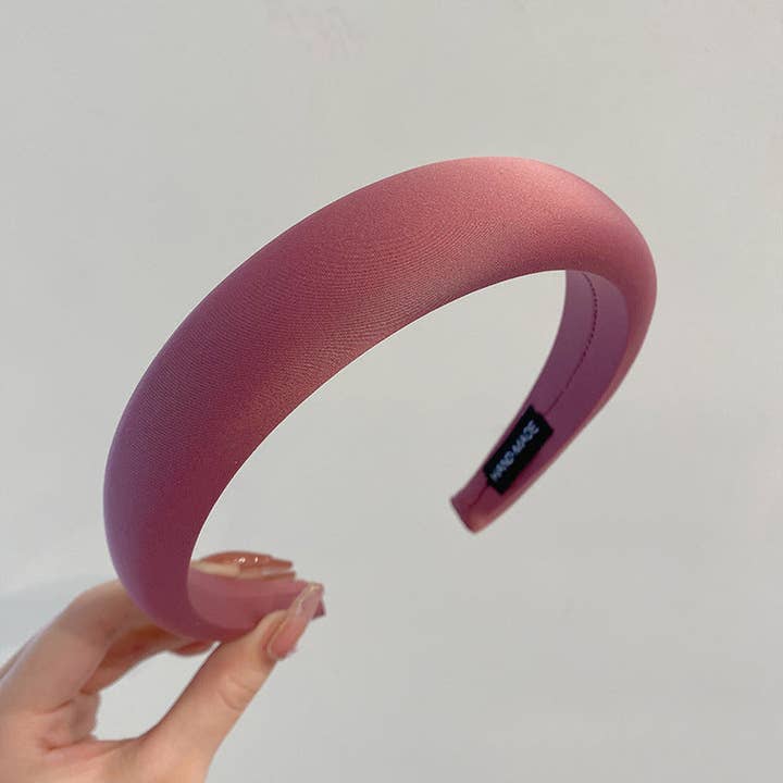 Dipped Shop - Wholesale Fashion Headband - Women's - Solid Color Sponge Padded Satin Headbands DP25B86610