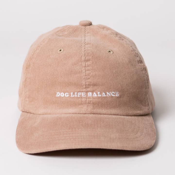 Dog Life Balance Premium Cord Dad Cap - brown & vanilla ice für den Großhandel von arrel - responsible apparel