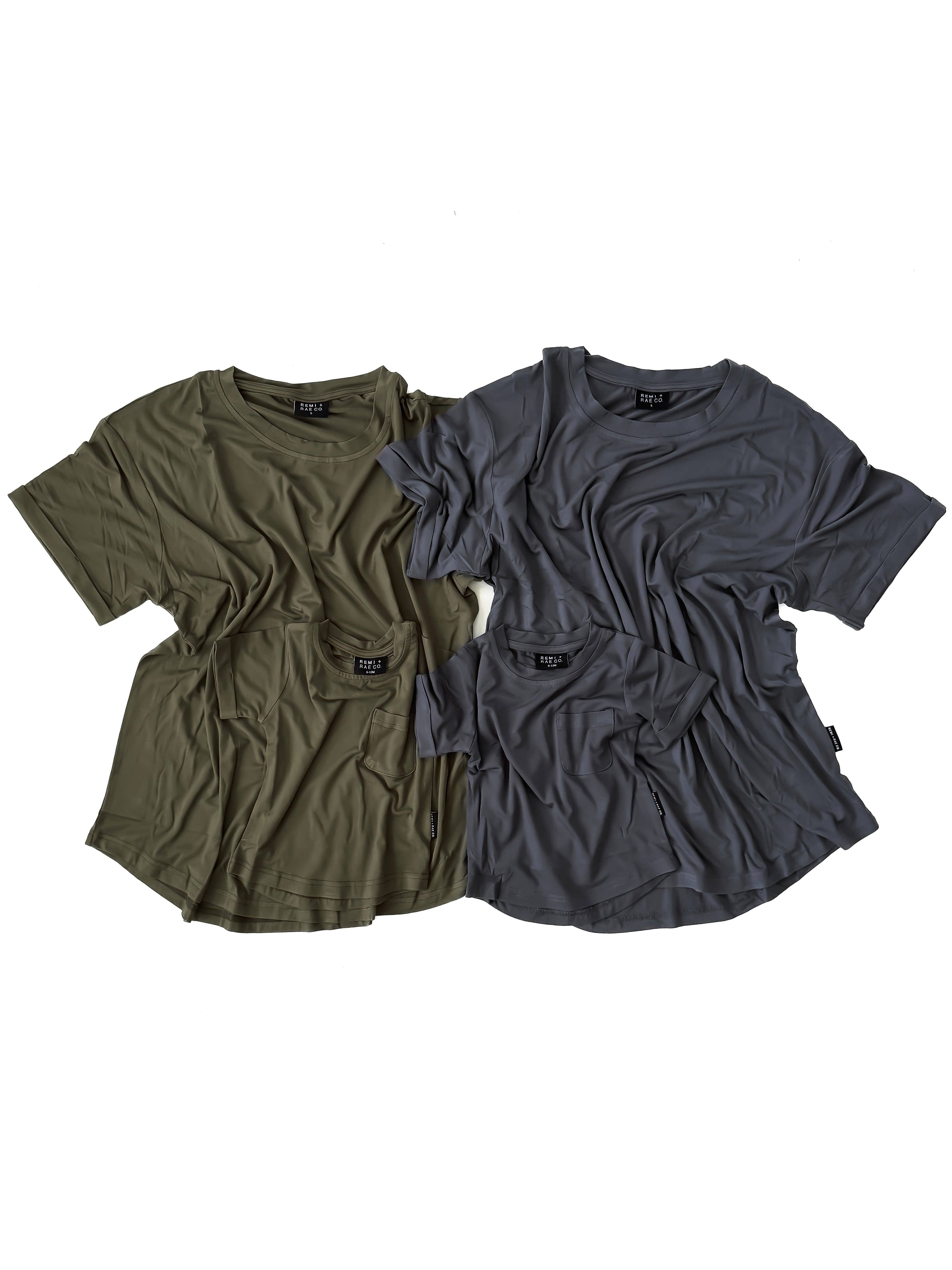 Remi + Rae Co. - Wholesale T-Shirt - Kids - BAMBOO POCKET TEE - PINE14