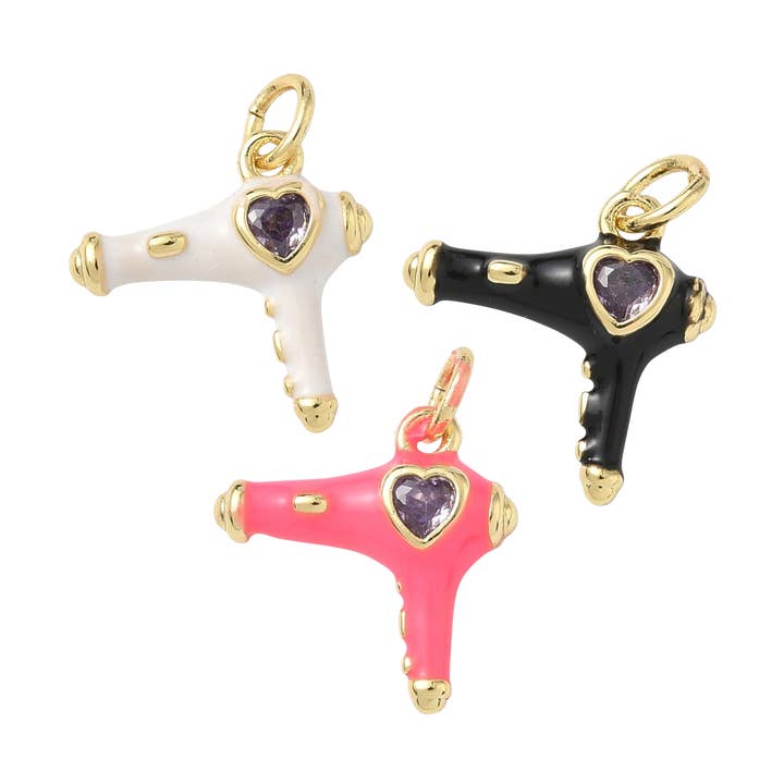 Charm per asciugacapelli in ottone placcato oro 18k per la vendita all'ingrosso da parte di Love, Paige Designs