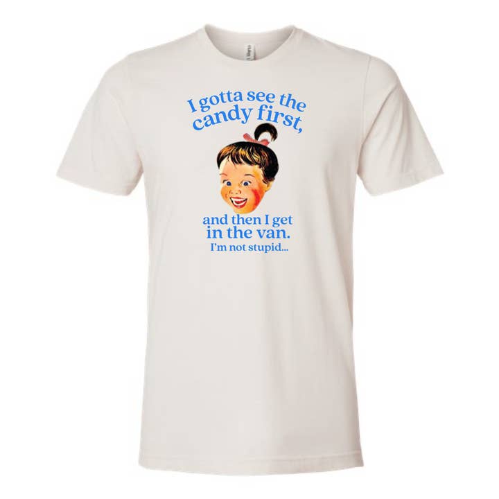 dkhandmade - Wholesale T-Shirt (Graphic) - Unisex - I GOTTA SEE THE CANDY FIRST RETRO T-SHIRT Multi Color Print3