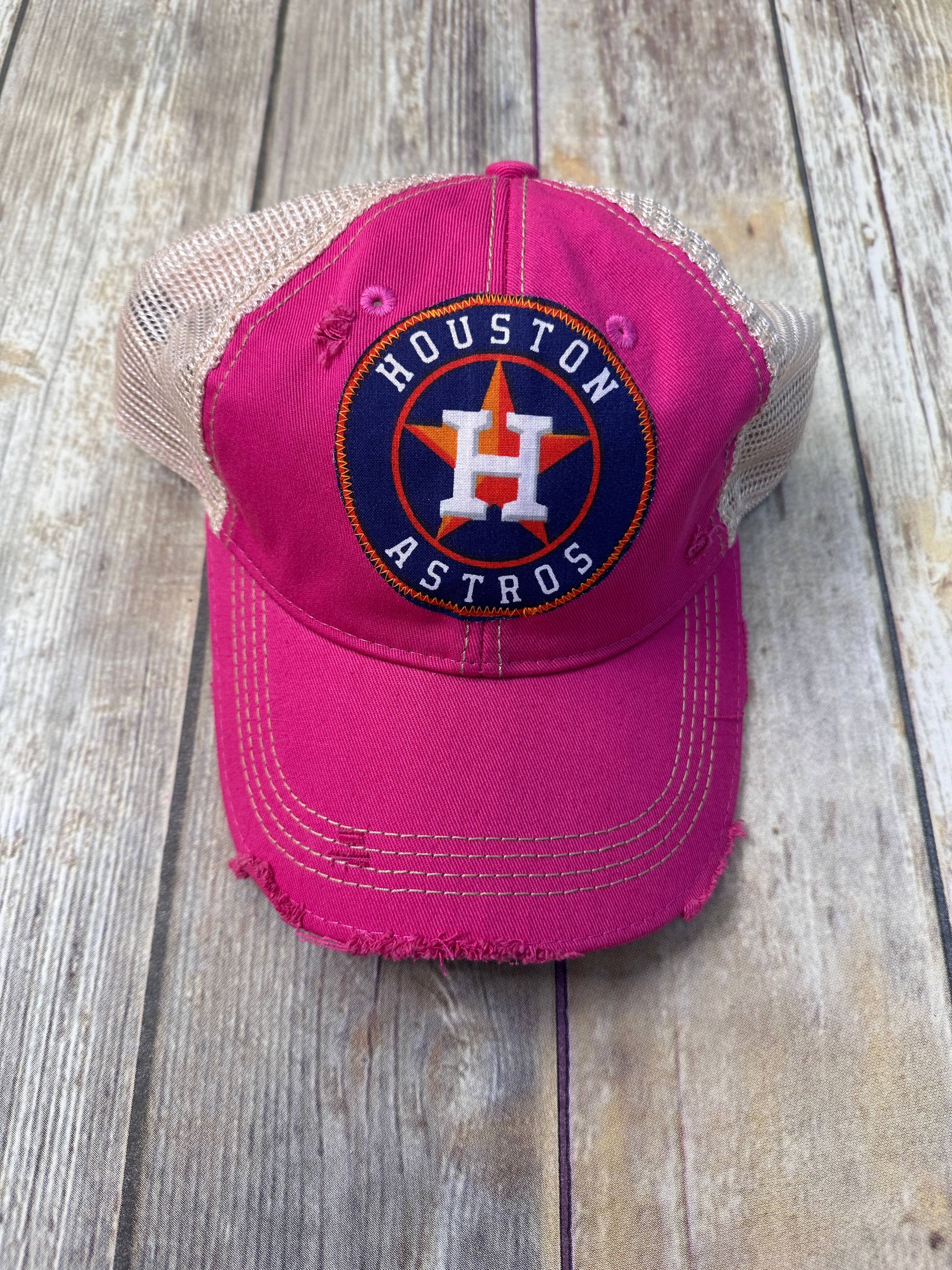 Sweet Texas Treasures - Wholesale Trucker Hat - Unisex - Houston Baseball Circle Dirty Trucker Hat [All Colors]1