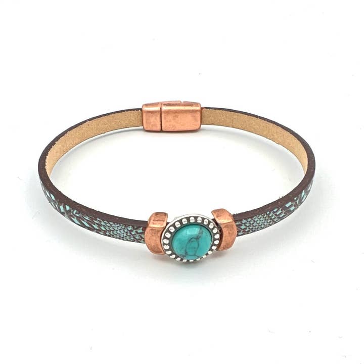 Montana Leather Designs - Wholesale Bangle Bracelet - DC Laredo1