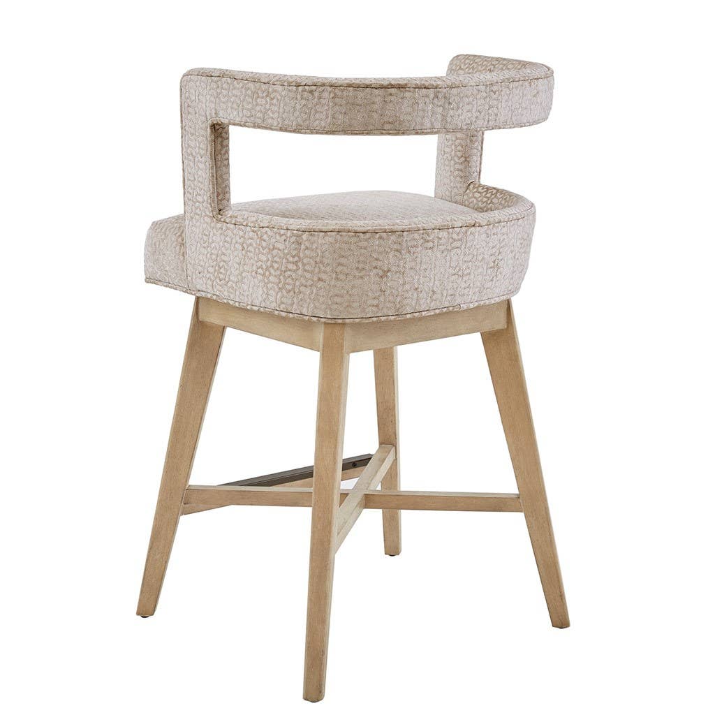 Olliix - Wholesale Stool - Distressed Upholstery Counter Stool, Cream5