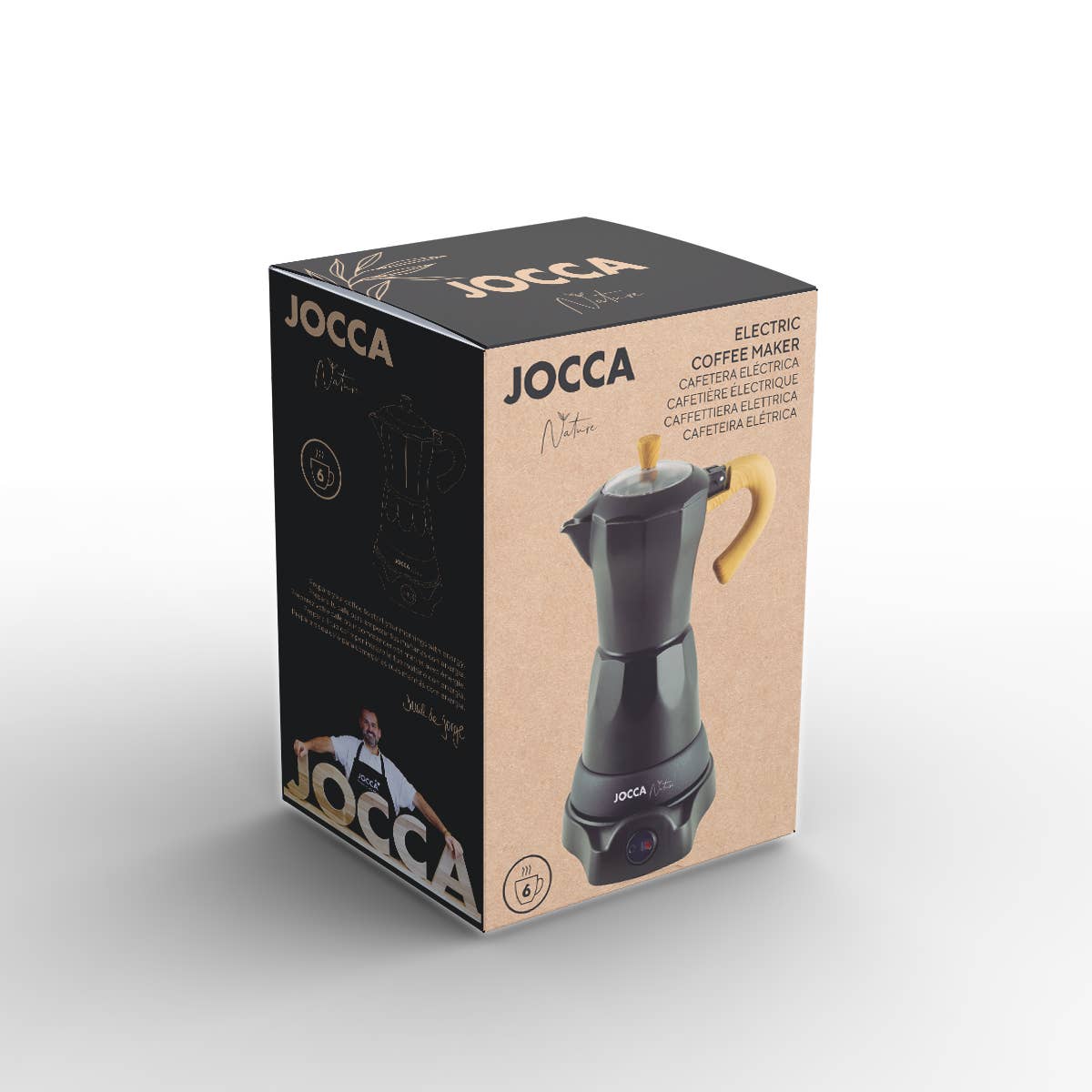 JOCCA - Wholesale Coffee Machine - Cafetera Eléctrica de 6 Tazas Línea Nature Blanca7