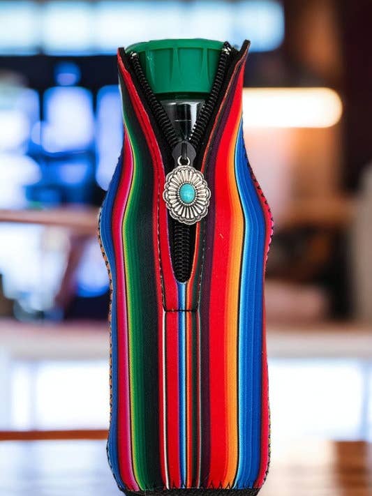 Serape Print Zipper Drink Sleeve for wholesale by Andrea Bijoux