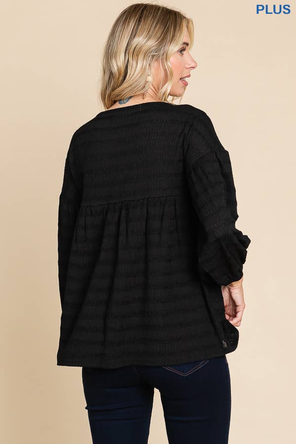 Culture Code – wholesale Blouse – Women’s – CJT1814QX - DRAW STRING PEASANT BLOUSE3