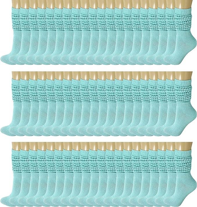 Mars Outlet Store LLC - Wholesale Socks - Women's - 120 Pairs Extra Long Heavy Slouch Cotton Socks, Size 5-1012