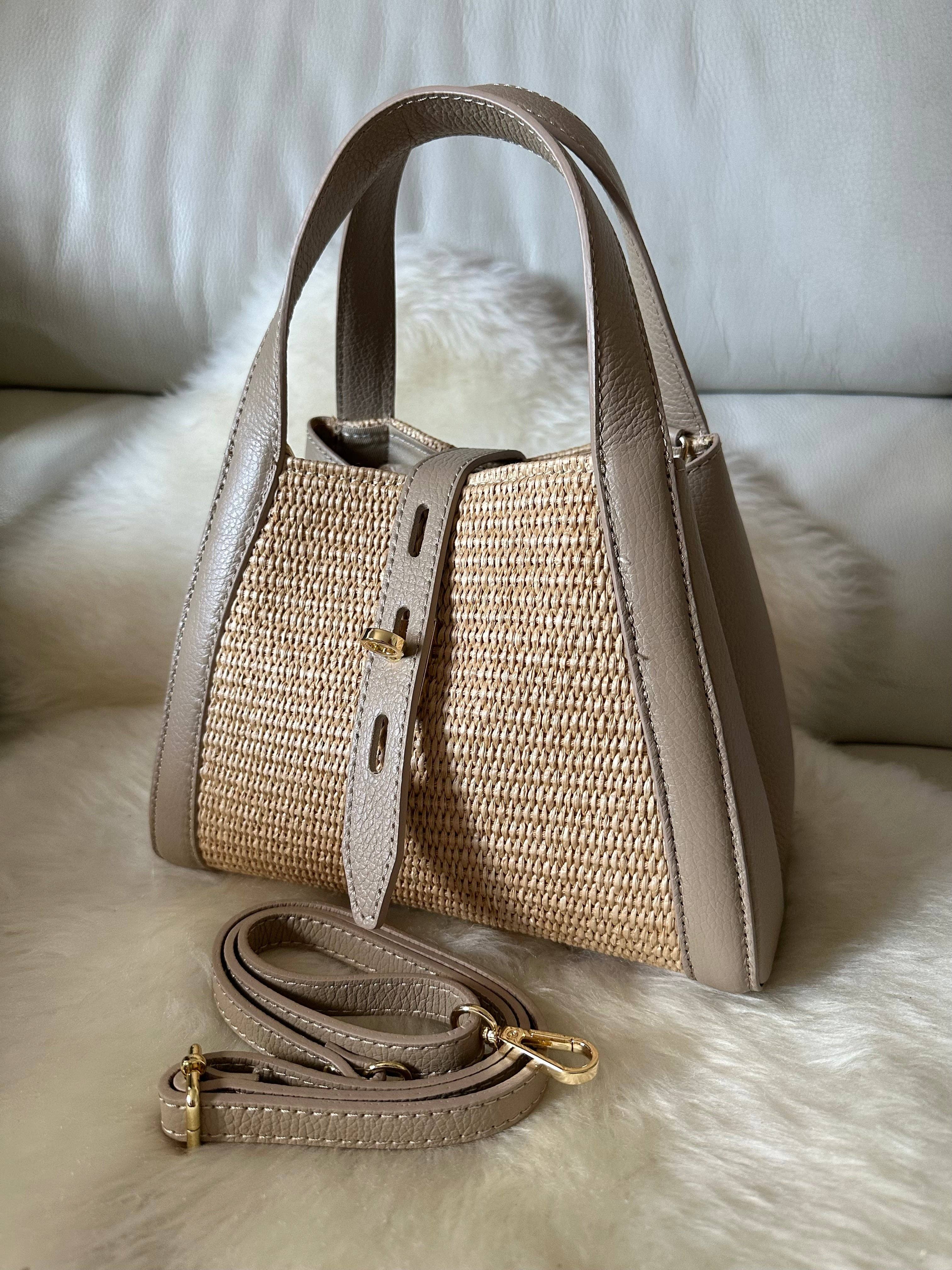 Zhade - Wholesale Top Handle Bag - Women's - ARUBA - raffia and leather2